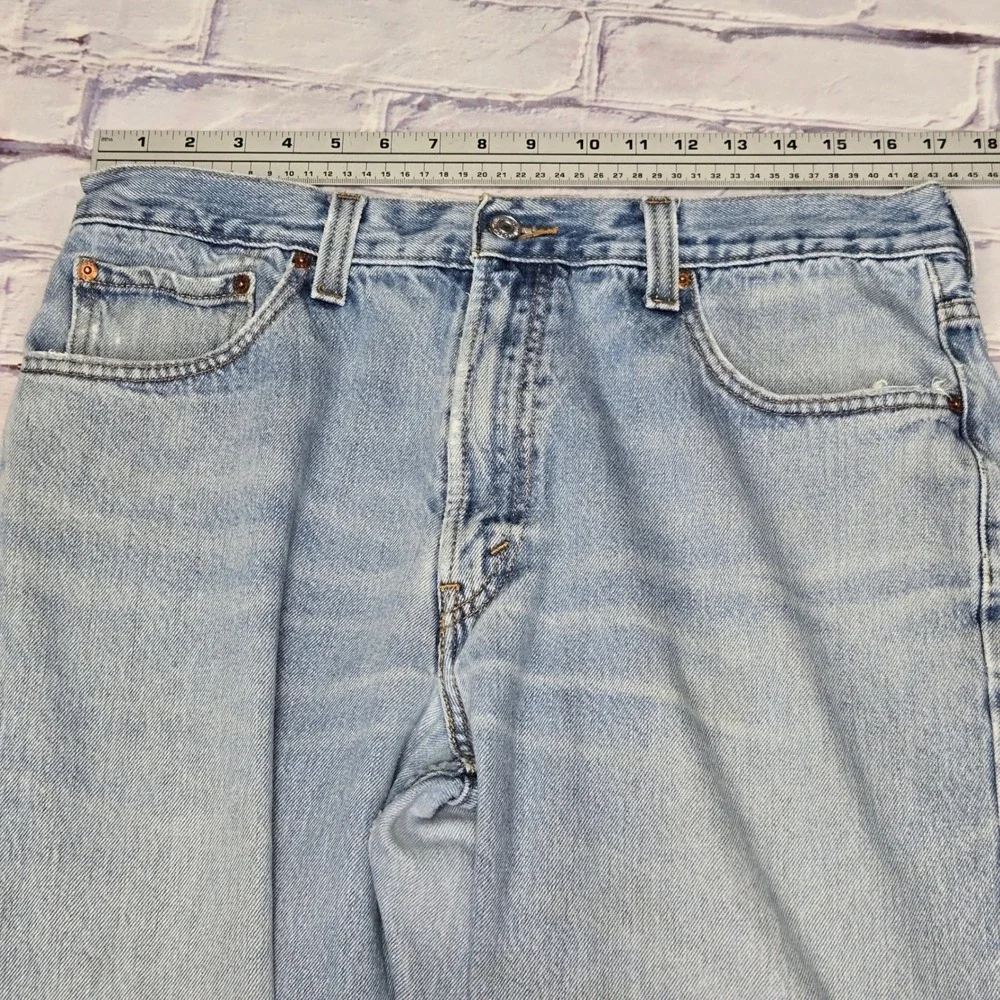 Y2K Levis 550 Relaxed‎ Fit Light Wash Blue Denim Jeans Mens 36x34 100% Cotton